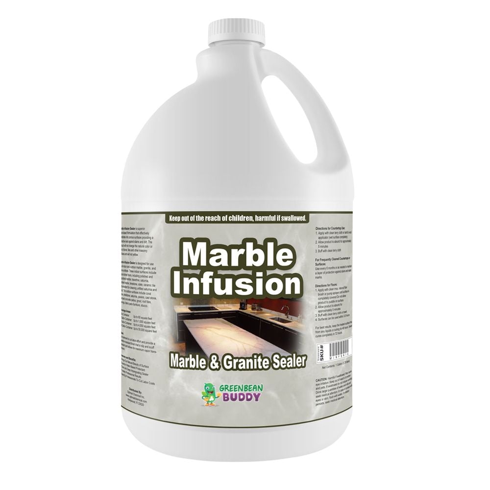 Impregnator Penetrating Sealer for Natural Stone, Travertine, Marble, Slate, Limestone, Safe on Food Prep Surfaces, Marble Infusion, 1 Gallon