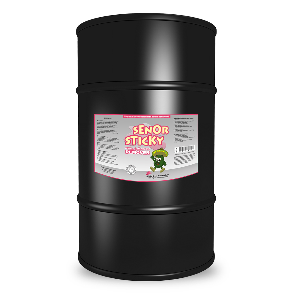 Senor Sticky Non-Toxic Gum Tar Cleaner, 55 Gallon
