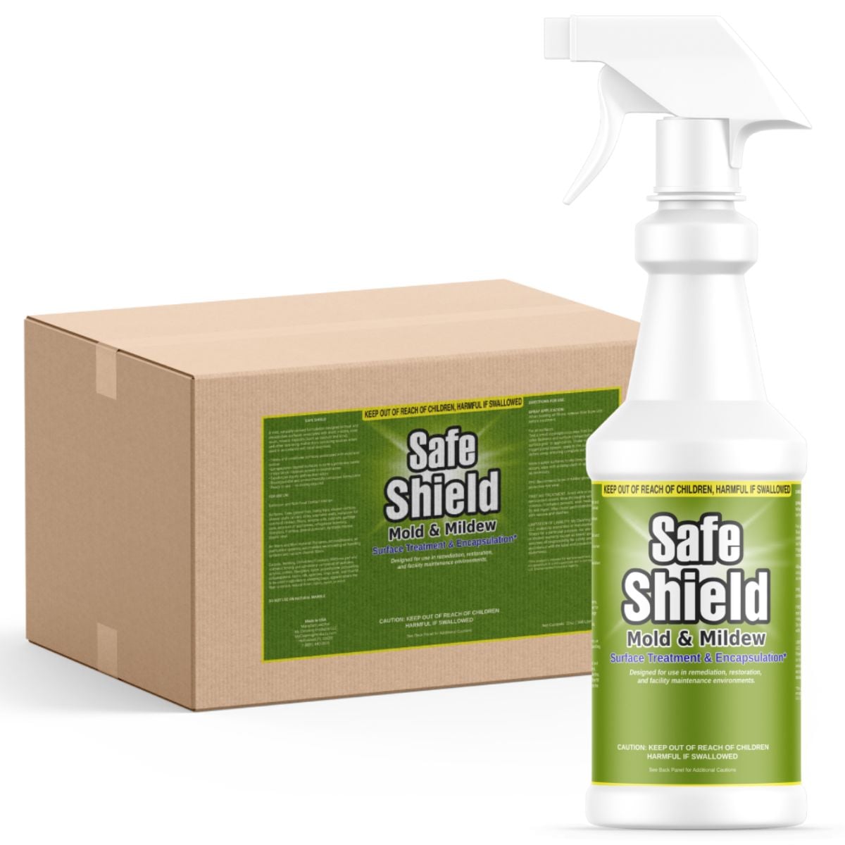Mold Surface Encapsulant for Remediation – Commercial Case of 12 (32oz), Safe Shield